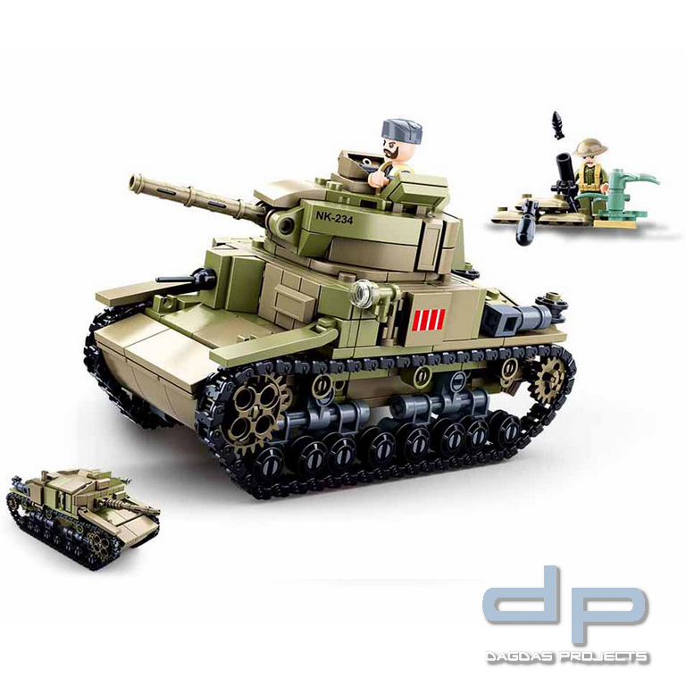 Sluban Medium Italian tank 2in1 M38-B0711 #16148
