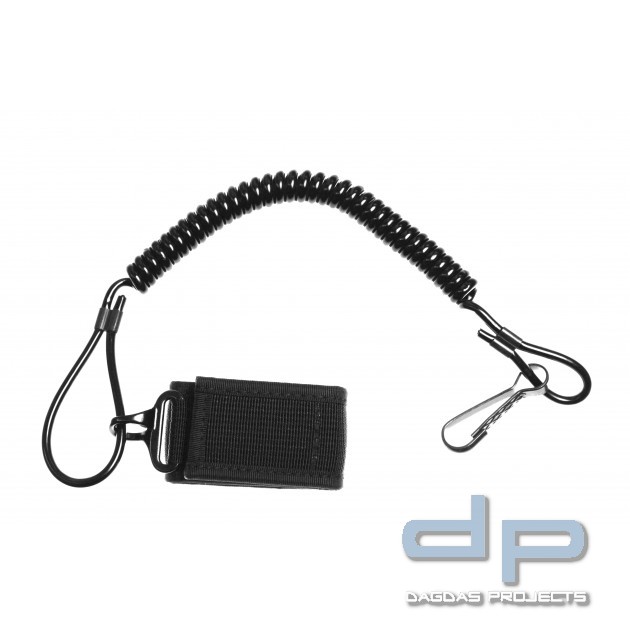 Spiralkabel mit Kevlarseele inklusive Gütelschlaufe mit Klettverschluss