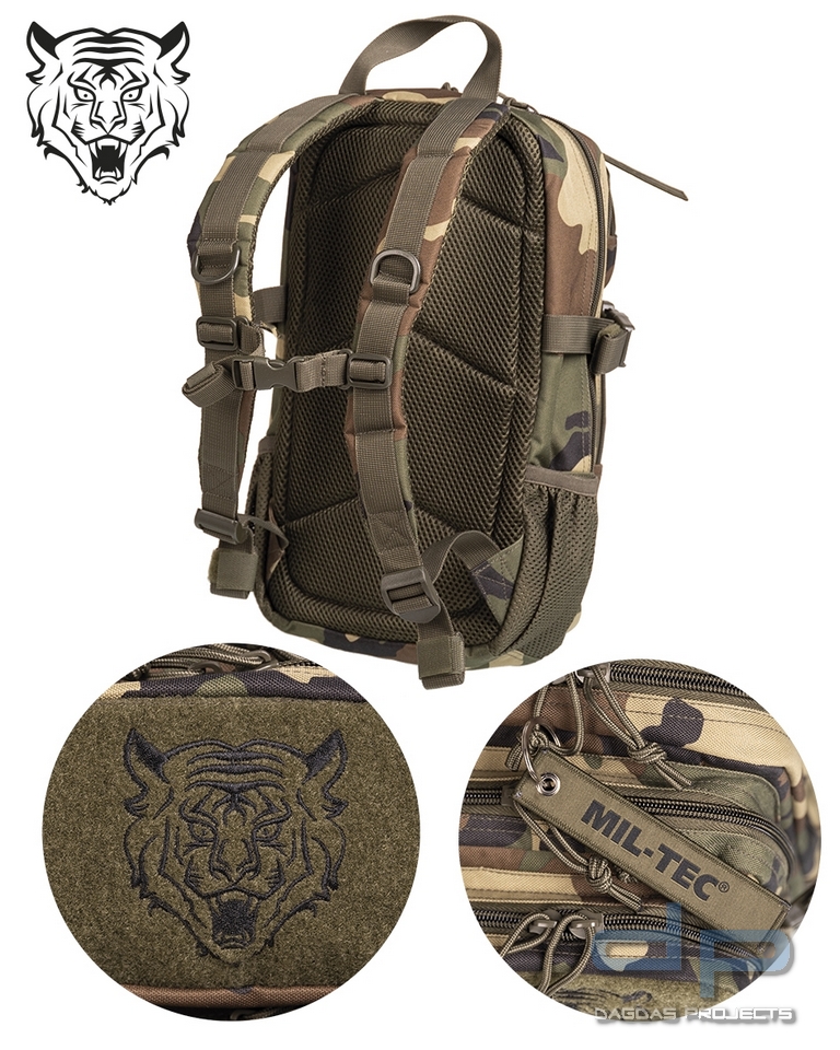 US ASSAULT PACK KIDS WOODLAND VPE 2