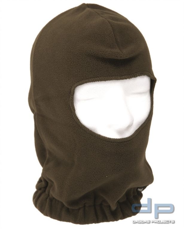 Kopfhaube Baclava Fleece oliv VPE 10