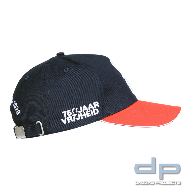 Baseball cap 75 jaar vrijheid wit