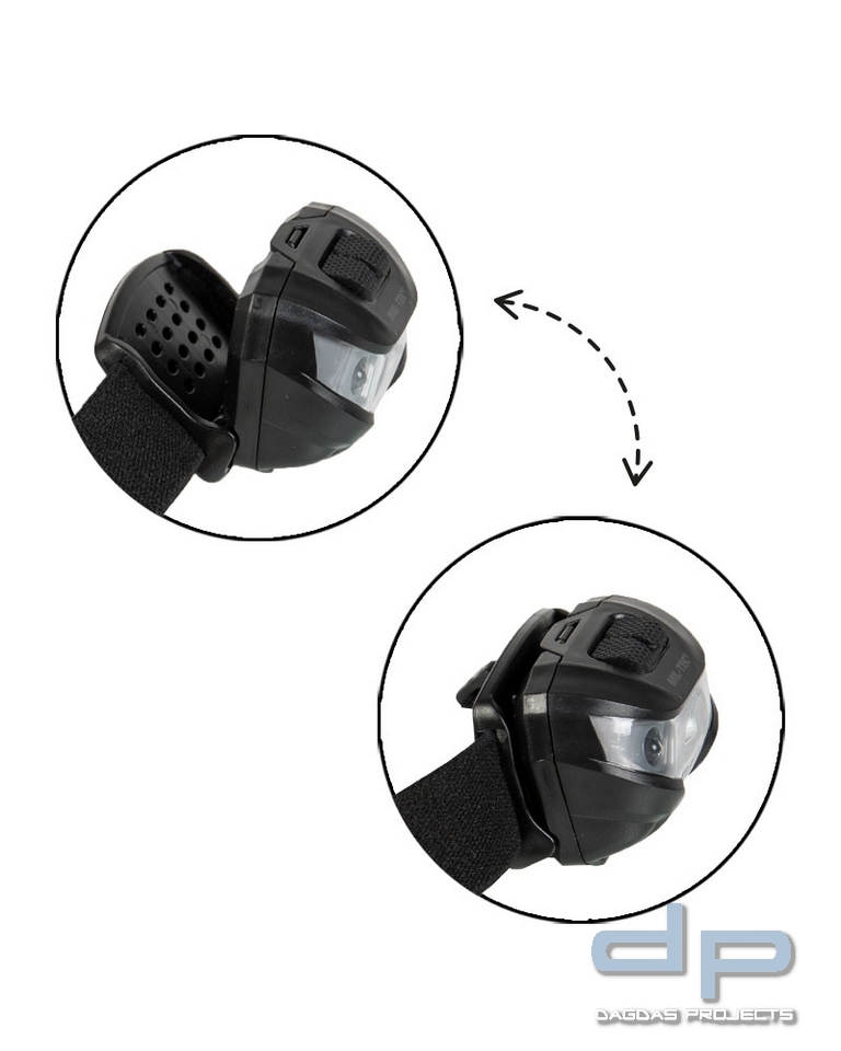 KOPFLAMPE MIL-TEC® (CREE XPE) SCHWARZ VPE 5
