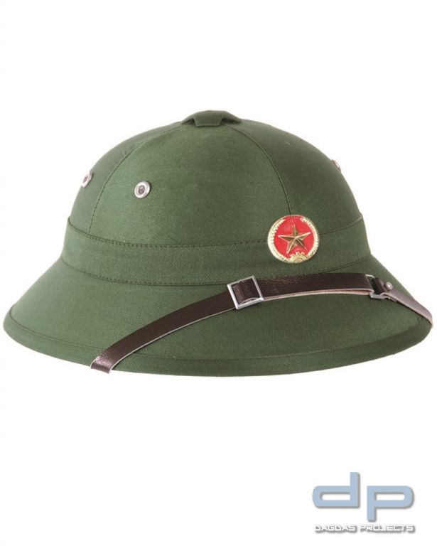 Vietcong Tropenhelm mit Abzeichen VPE 5