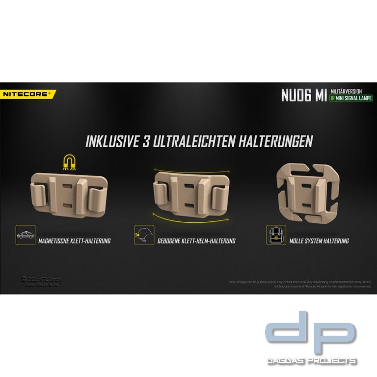 NiteCore® mehrfarbige Mini - Signalleuchte mit IR Licht -NU06MI-