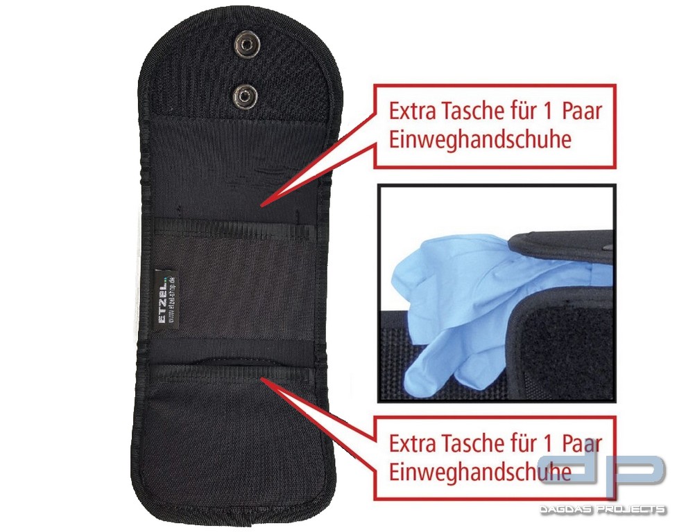 Handschuhholster standard, mit Druckknopf/Klett