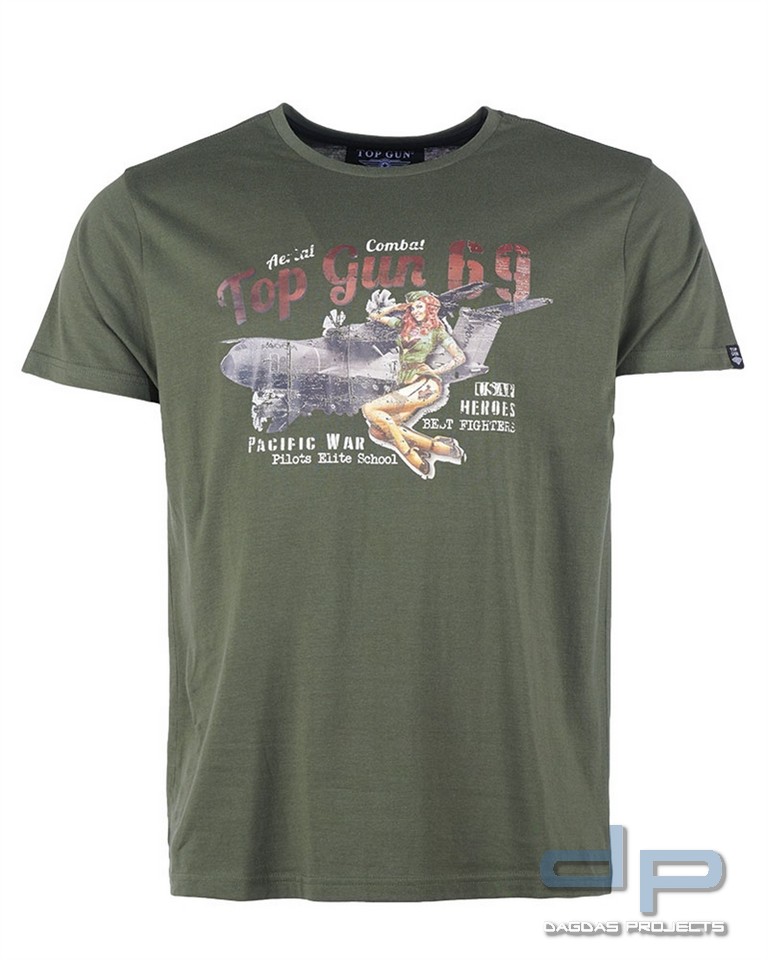 T-SHIRT M.DRUCK ′PIN-UP′ OLIV VPE3