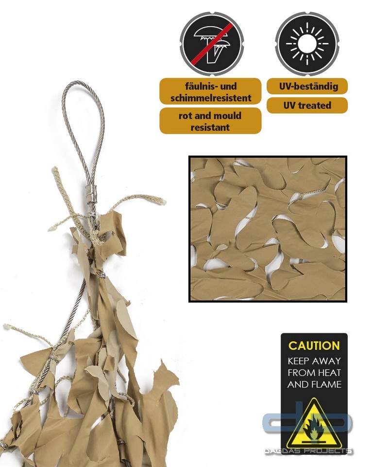 NETZ BROADLEAF ′SHADE SAIL′ 3,0X6,0 DESERT