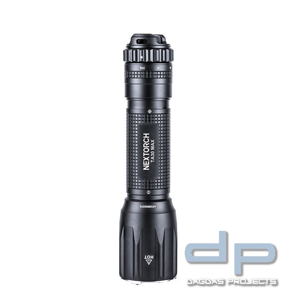 Nextorch TA30MAX Tactical LED Taschenlampe, 2100 Lumen, Kopf mit Nano- Keramik Glasbrecher, Strobosk