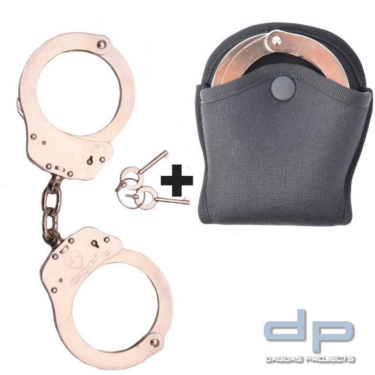 Combo COP® Stahlhandfessel 0109 + COP® 9131N Molle Holster