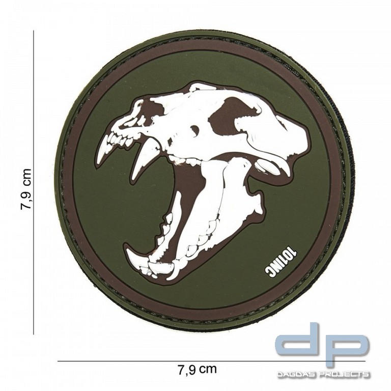 Rubber Patch "Bestie" oliv, Ø 79 mm