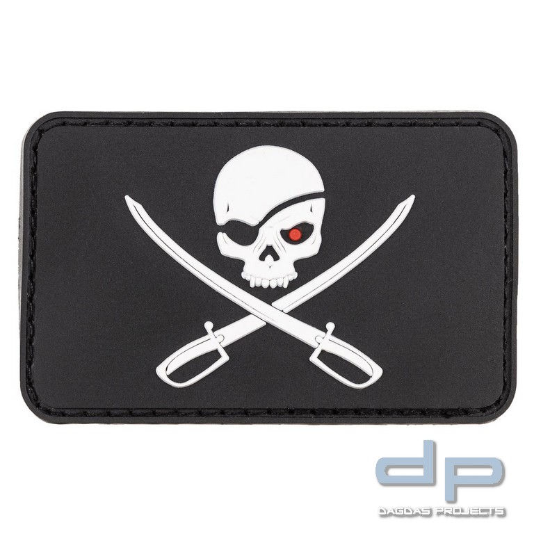 Klettabzeichen, 3D, "Skull with Swords", in verschiedenen Farben VPE 5