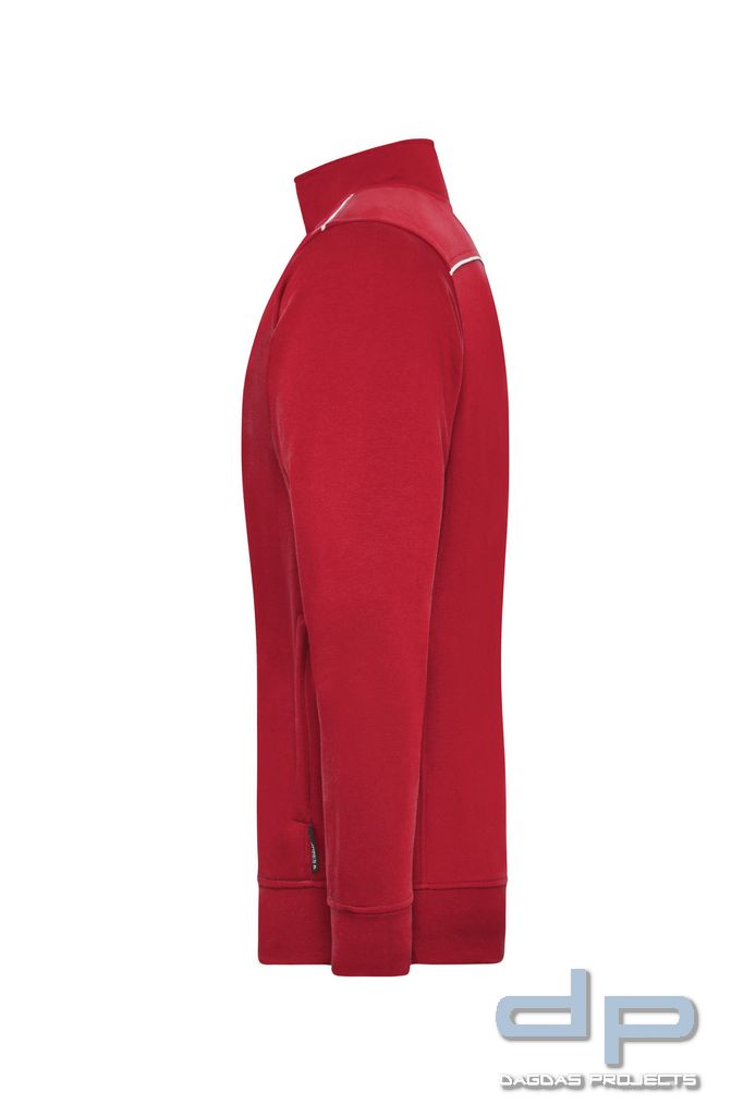 Sweat Jacke dp S-Serie mit Wunschtext in rot Größe M