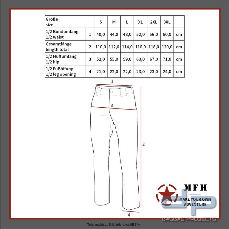 Kommandohose, "Smock", Rip Stop, schwarz Größe: XL