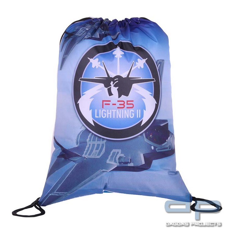 Drawstring bag F-35 blau