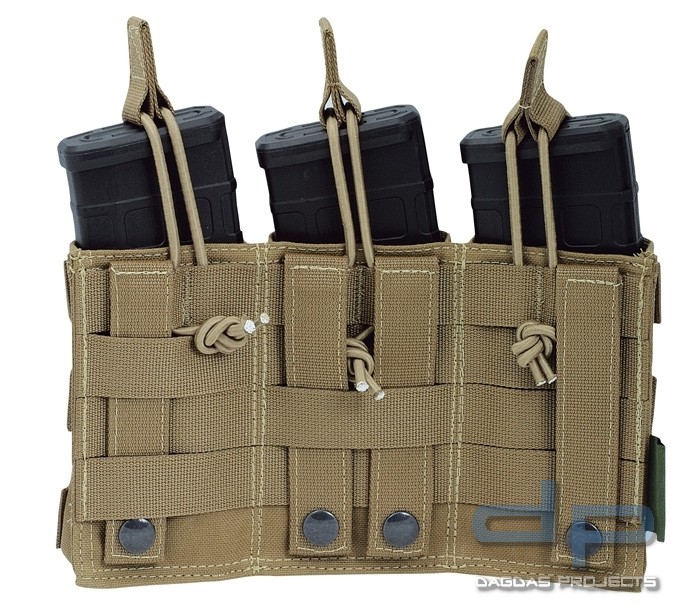 Warrior Triple Open Mag Pouch Coyote M4/AR15