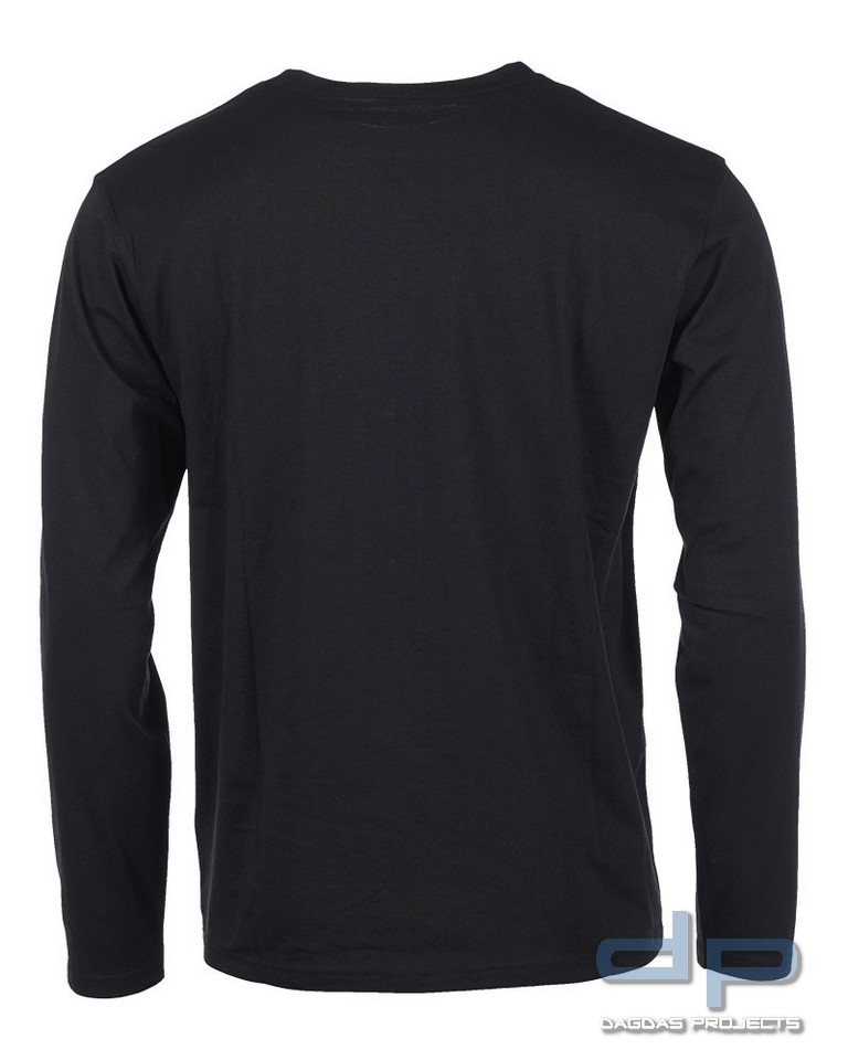 LANGARMSHIRT M.DRUCK ′TOP GUN′ SCHWARZ VPE 2