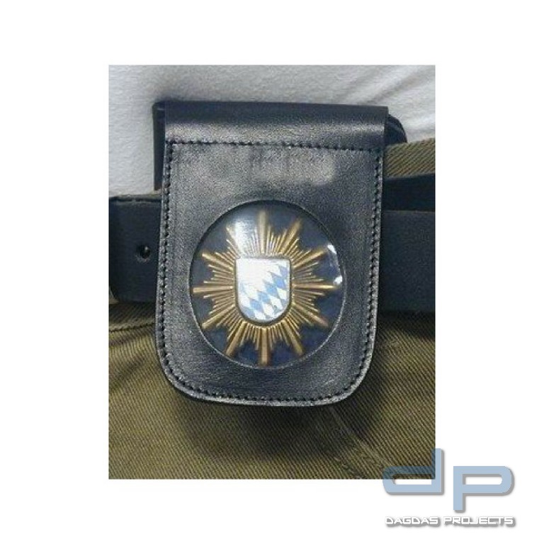 COP® RFID Dienstausweismäppchen POLIZEI, rund, Scheckkartenformat, Leder