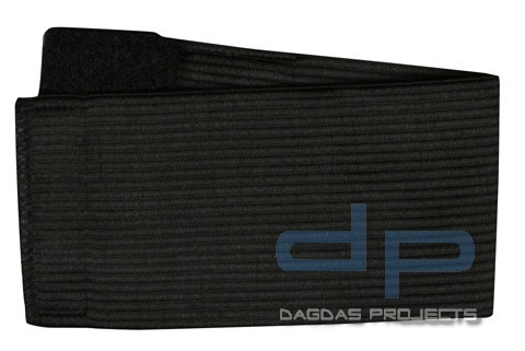 Behörden Klettarmbinde schwarz mit Wunschaufdruck 1 zeilig