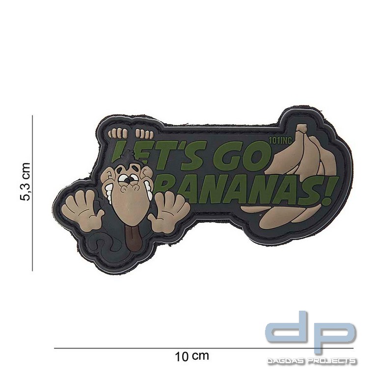 Emblem 3D PVC Let's go Bananas Beige