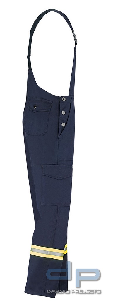 Latzhose HuPF Teil 2 dunkelblau mit Reflexstreifen 50%/50% Euramid® Lenzing FR 265 g/m²Größe: 48