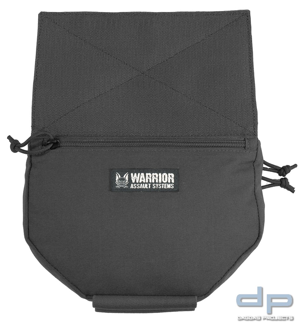 WAS Laser Cut Drop Down Utility Pouch in 2 Farben Farbe: Schwarz