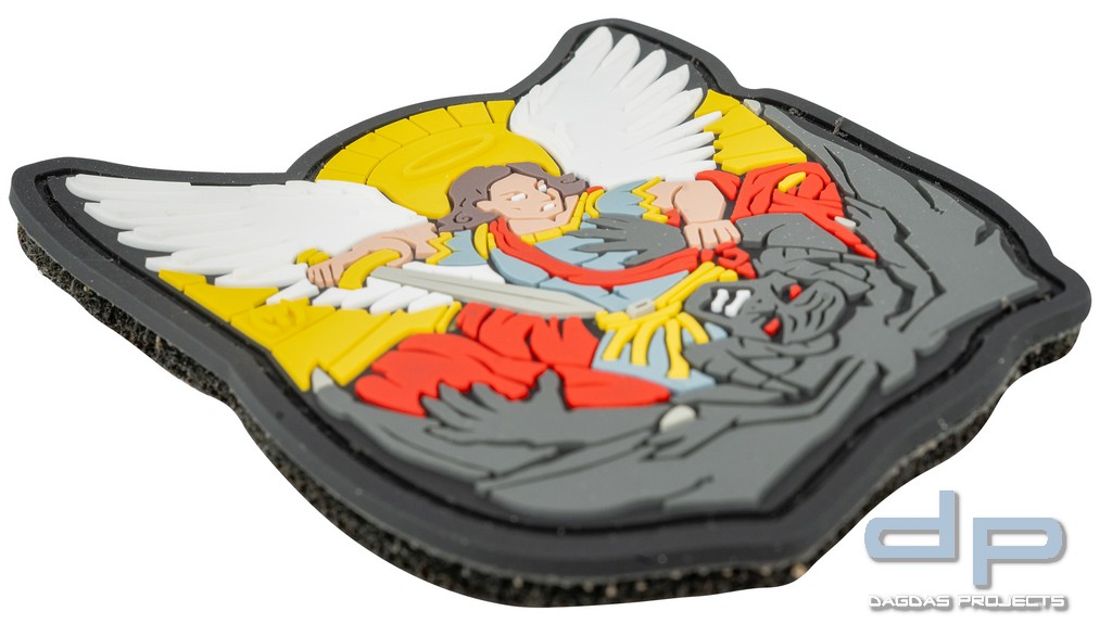 Maxpedition Patch Saint Michael in Grau und Gelb