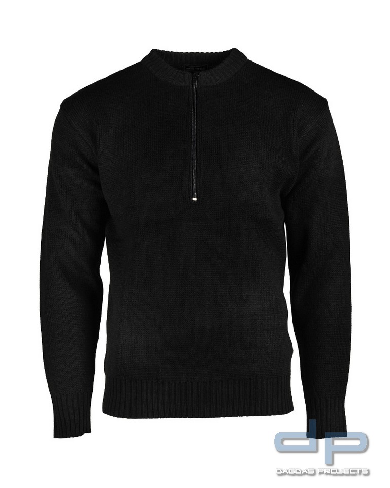 SCHWEIZ.ARMEEPULLOVER M.RV ACRYL SCHWARZ VPE 2