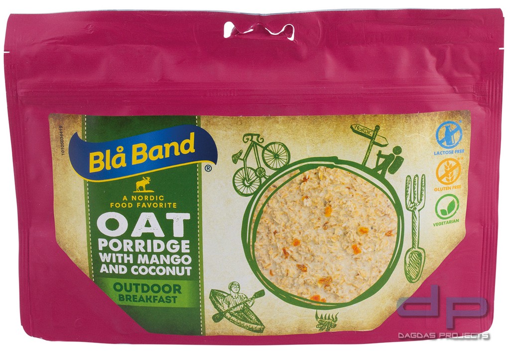 BLÅ BAND OUTDOOR BREAKFAST - HAFERBREI MIT MANGO UND KOKOSNUSS