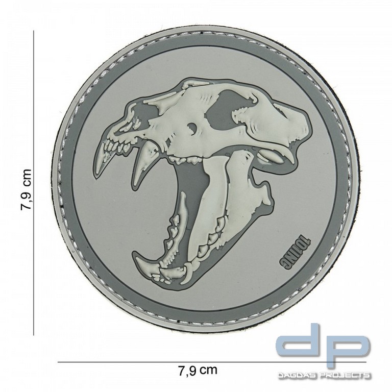 Rubber Patch "Bestie" hellgrau, Ø 79 mm