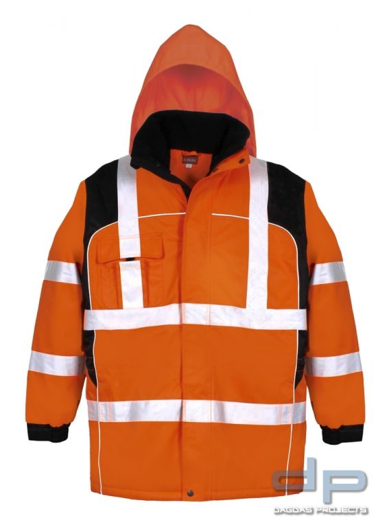 Warnschutzparka orange/schwarz
