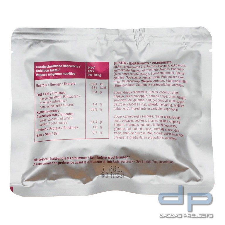 Fruchtmix, 50 g, getrocknete Früchte