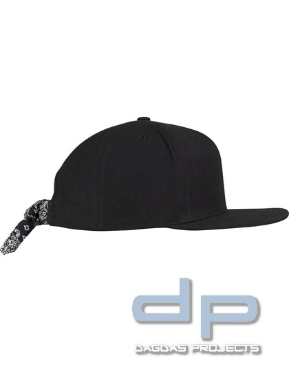 Bandana Tie Snapback in Schwarz oder Weiß