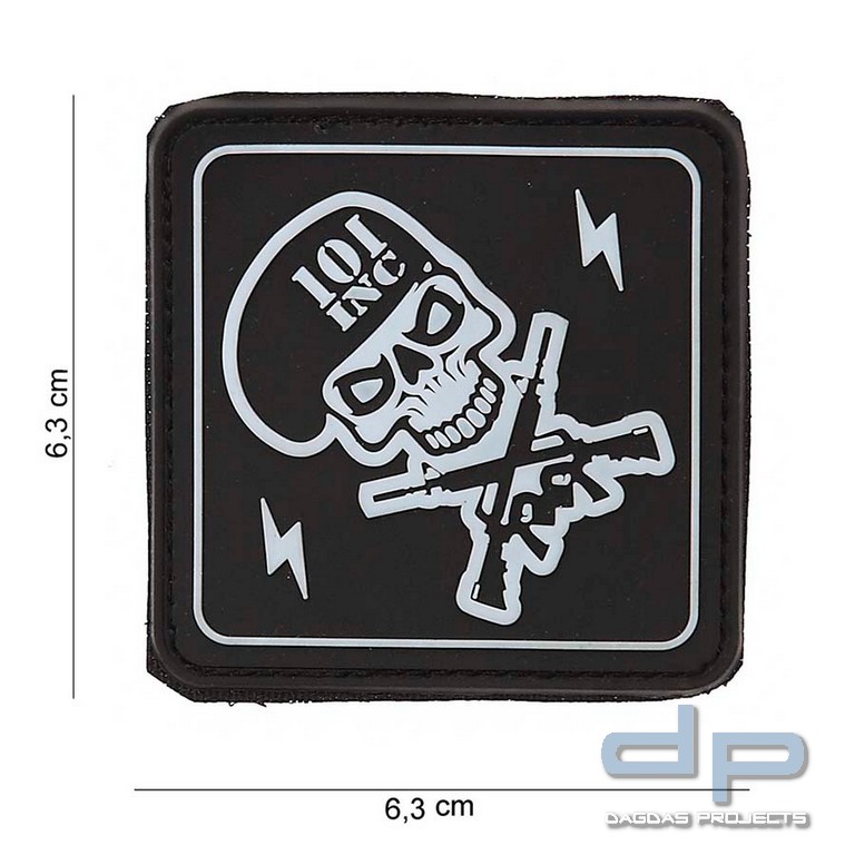 Emblem PVC 101 INC Totenkopf/ Gewehren