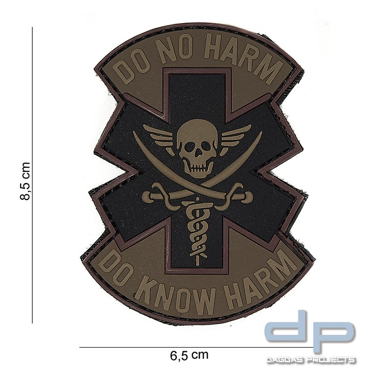 Emblem 3D PVC Do No Harm braun/schwarz