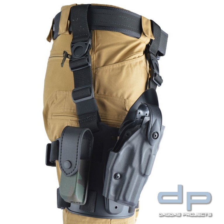 COP® 220TZ2VE Oberschenkel-Holsterplatte komplett 2 vert. Bänder, hor. elastisch