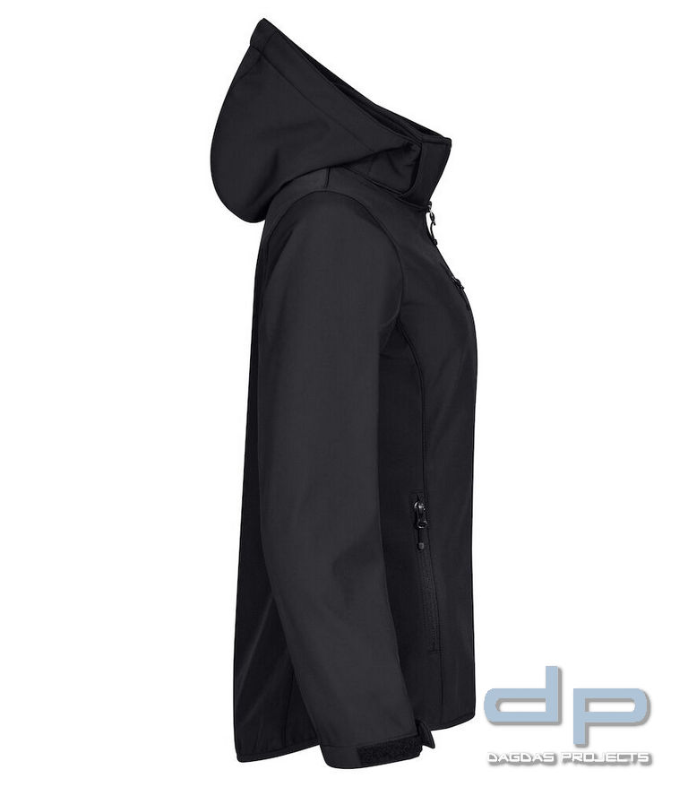 Behörden Classic Softshell Hoody Lady mit Aufdruck nach Wunsch auf Brust und Rücken