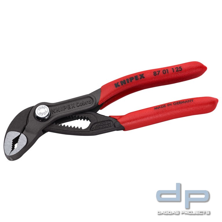 Knipex Wasserpumpenzange Cobra, poliert, mit rutschhemmendem Kunststoff, 125 mm