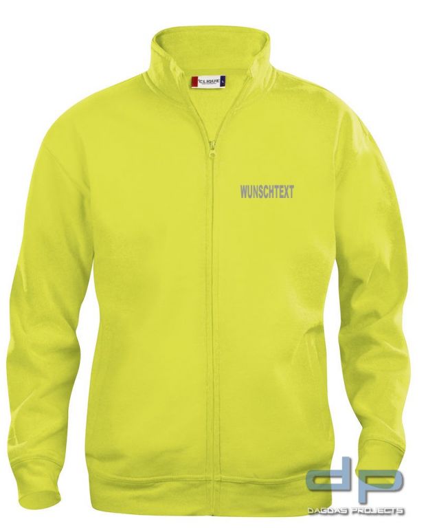 Sweat Jacke Behörde mit Wunschaufdruck in verschiedenen Farben