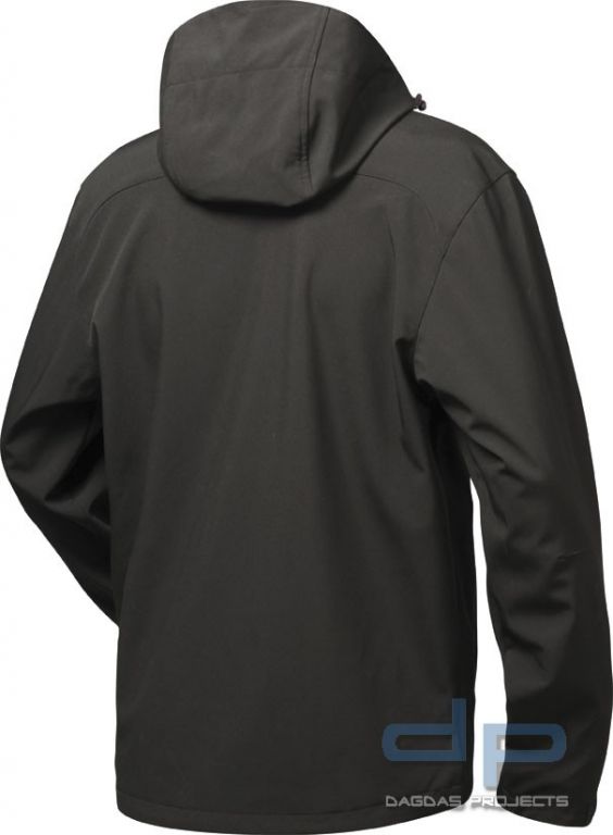 elysee® Softshell Jacke mit Kapuze in Schwarz/Rot