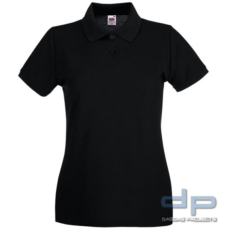 Lady-Fit Premium Polo mit Wunschtext