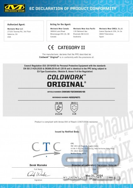 Mechanix ColdWork Original (Taktische Einsatz- Handschuhe für den Winter)