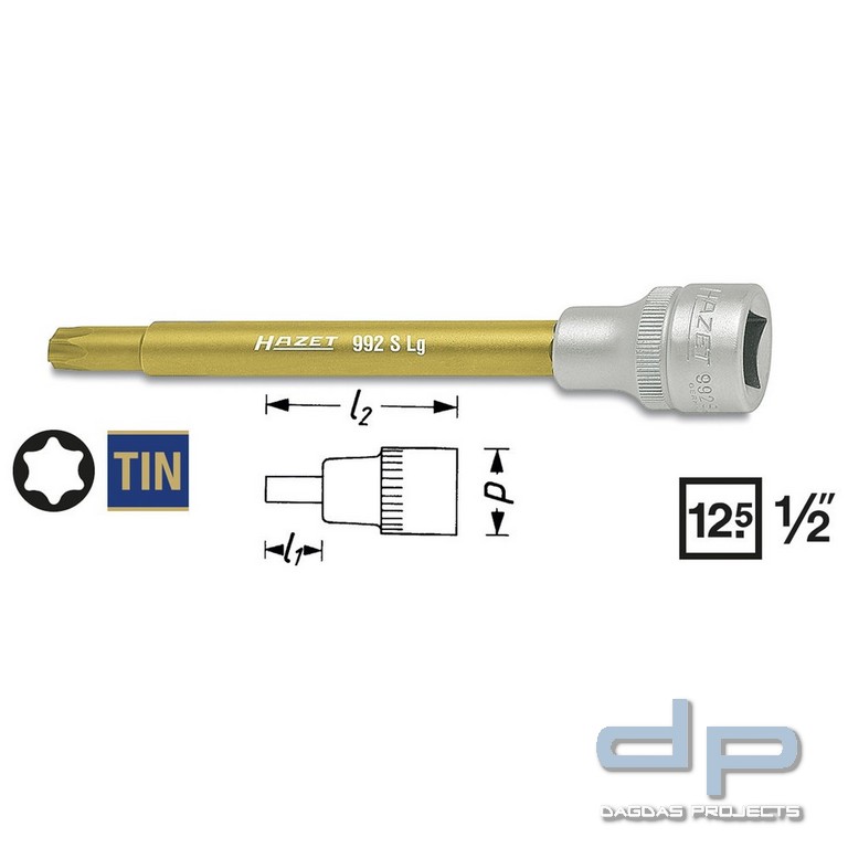 Hazet Schraubendreher-Steckschlüsseleinsatz TORX® 992SLG-T40