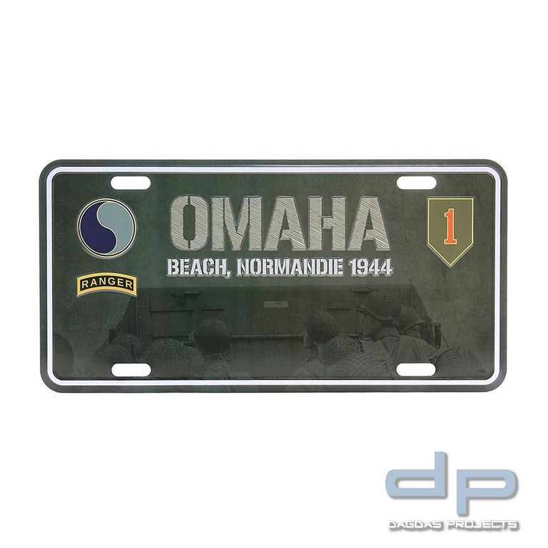 Nummernschild Omaha Beach Normandie 1944