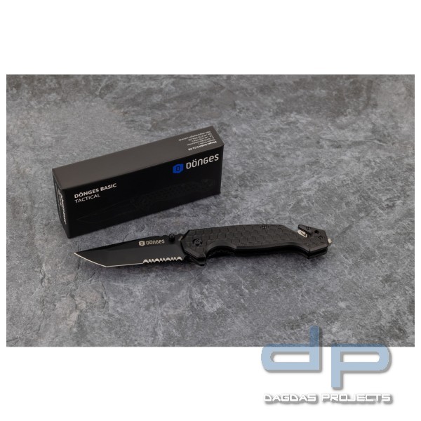 Dönges Rettungsmesser Basic, Tactical, Farbe Schwarz