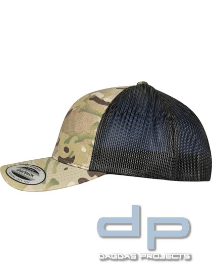 Retro Trucker Multicam Cap in verschiedenen Farben