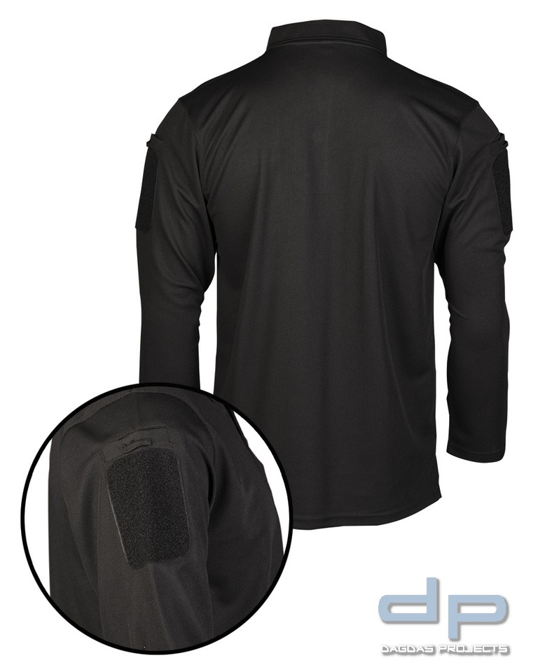 TACTICAL QUICK DRY POLOSHIRT 1/1 ARM SCHWARZ VPE3