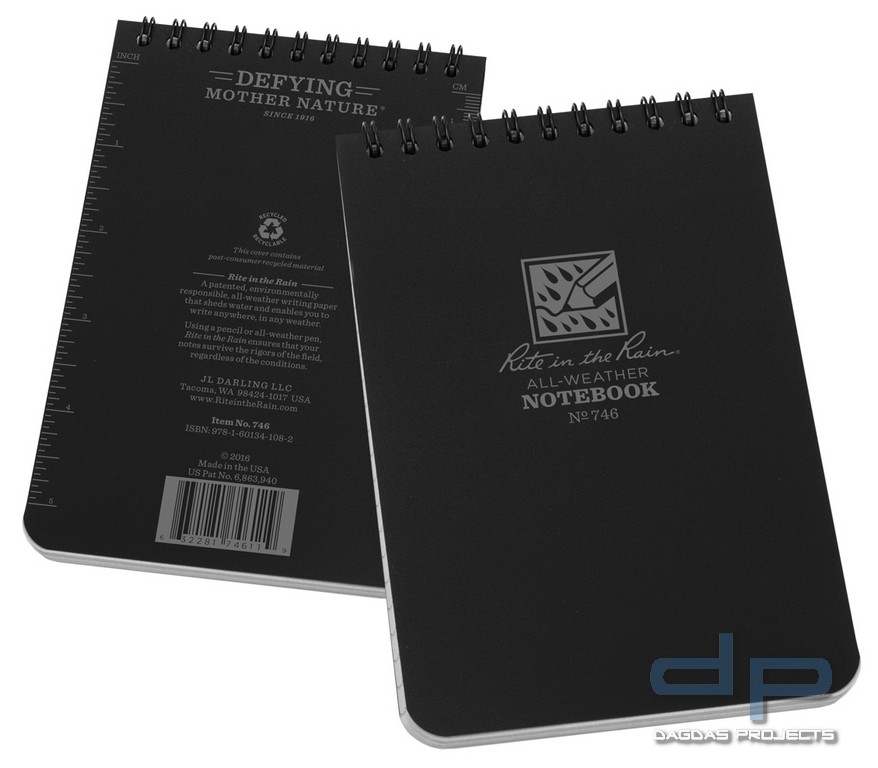 Rite in the Rain Tactical Notebook 4" x 6" in verschiedenen Farben