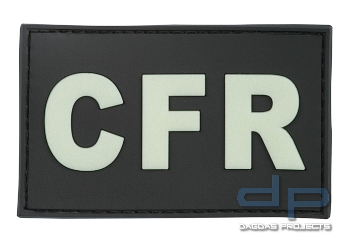 3D Rubber Patch Schwarz CFR-Glow