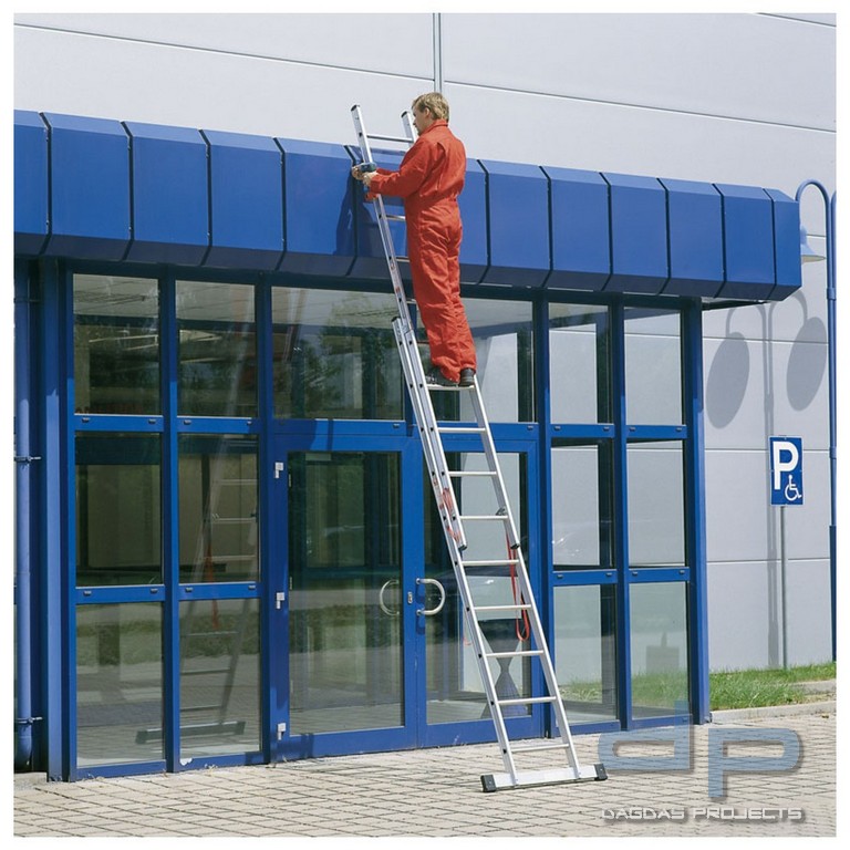 Alu-Mehrzweckleiter 2-teilig, Sprossenanzahl 2 x 8, 410 / 245 cm