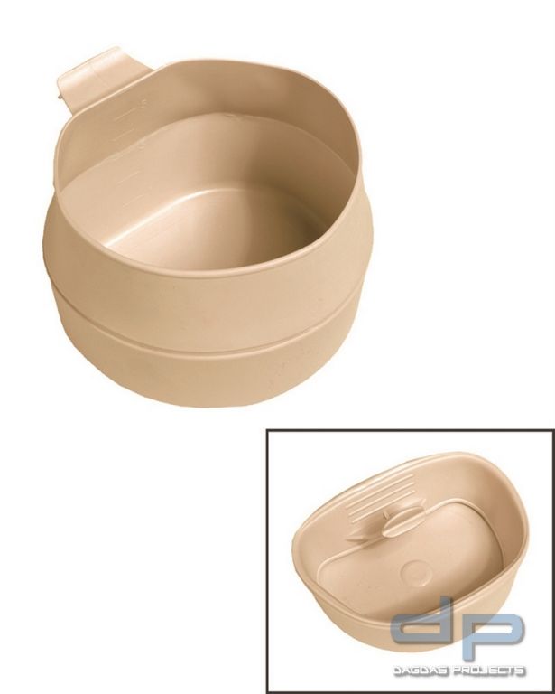 SCHWED.TRINKBECHER FALTBAR BEIGE 200 ML VPE 10